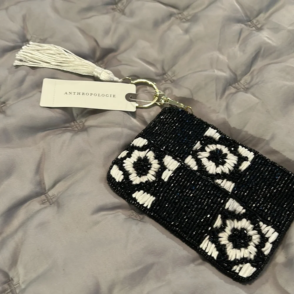 Anthropologie beaded coin purse